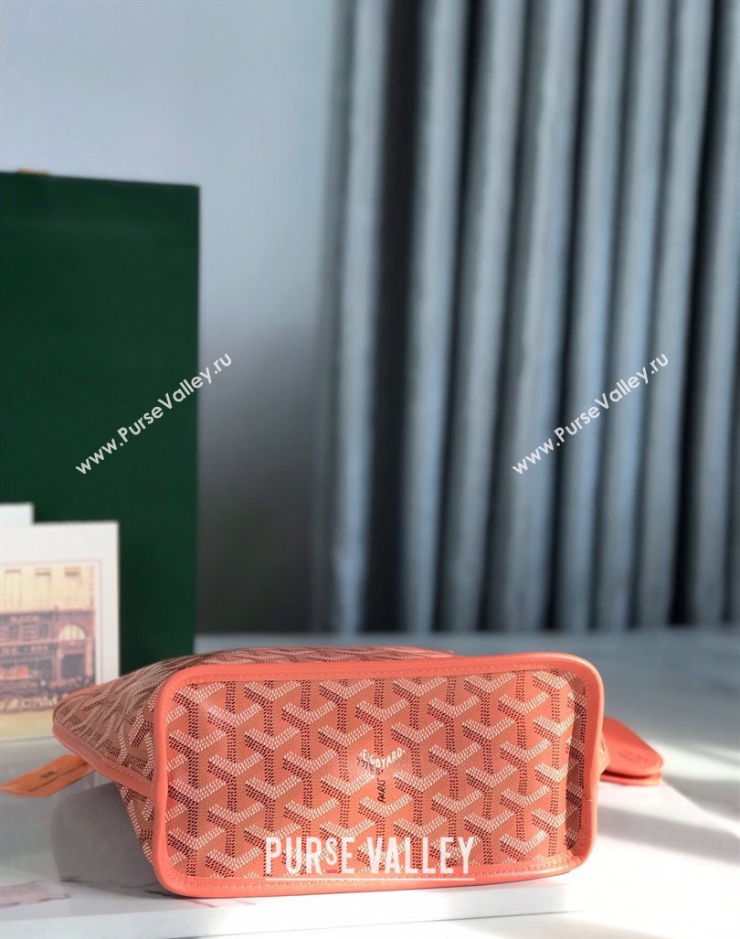 Goyard Anjou Mini Tote bag with Y Print Coral Pink 2024 020660 (nana-24103046)