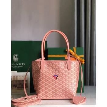 Goyard Anjou Mini Tote bag with Y Print Powder Pink 2024 020660 (nana-24103047)