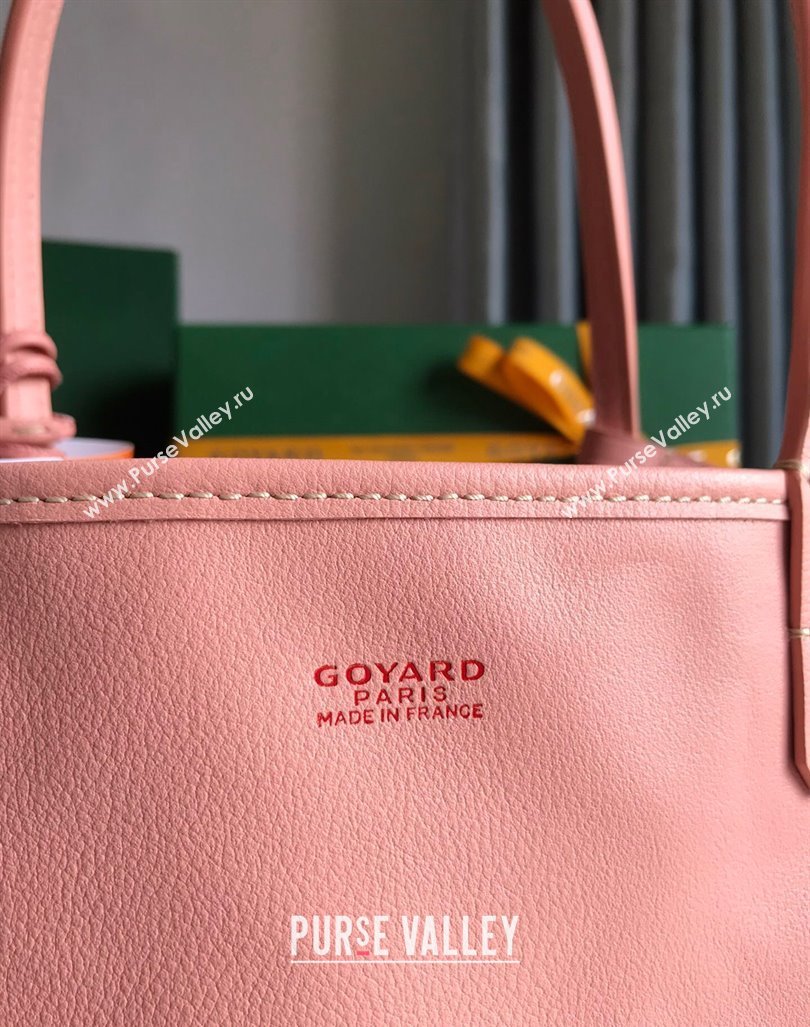 Goyard Anjou Mini Tote bag with Y Print Powder Pink 2024 020660 (nana-24103047)