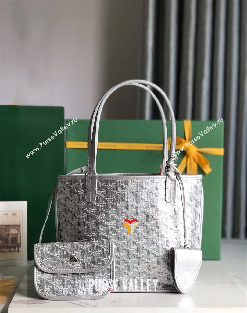 Goyard Anjou Mini Tote bag with Y Print Space Silver 2024 020660 (nana-24103048)