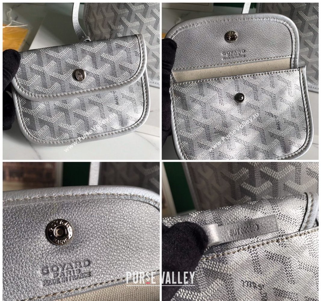 Goyard Anjou Mini Tote bag with Y Print Space Silver 2024 020660 (nana-24103048)