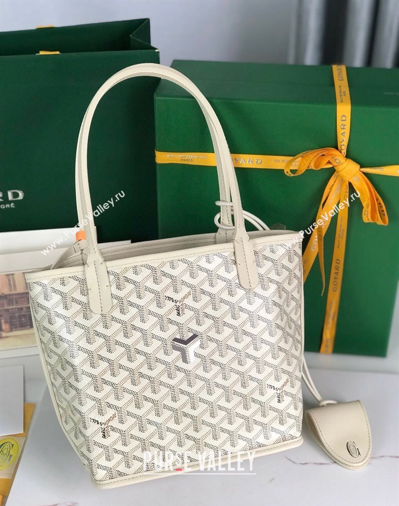 Goyard Anjou Mini Tote bag with Y Print Sand Beige 2024 020660 (nana-24103049)