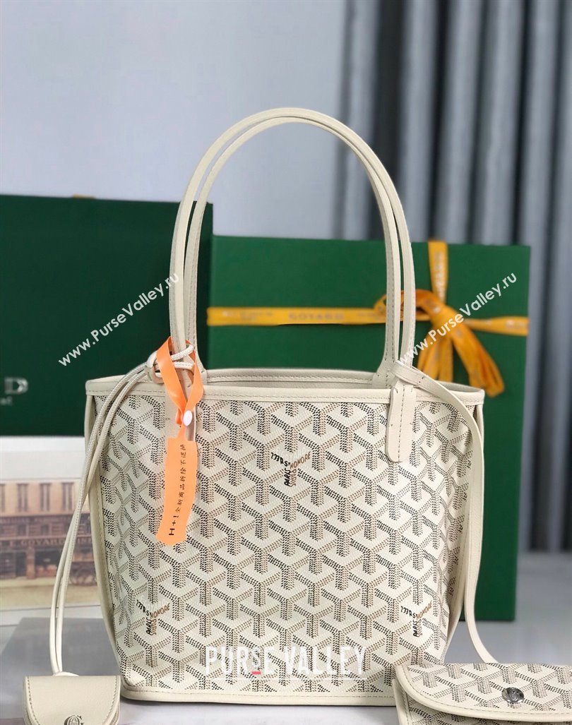 Goyard Anjou Mini Tote bag with Y Print Sand Beige 2024 020660 (nana-24103049)