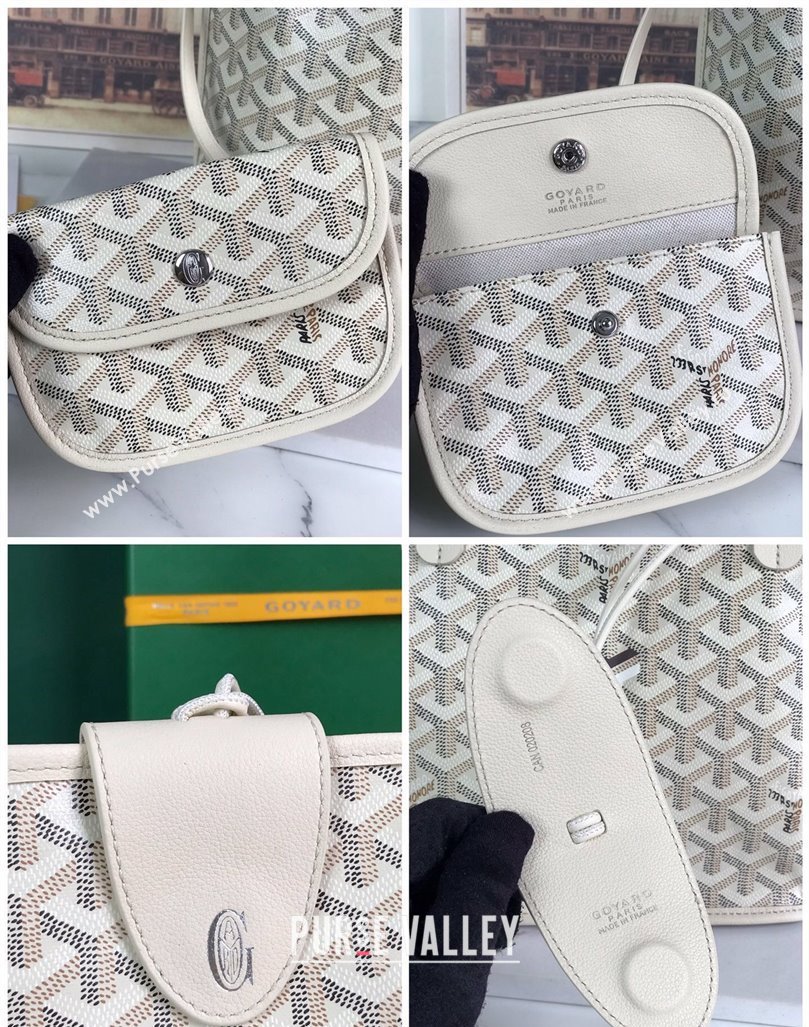 Goyard Anjou Mini Tote bag with Y Print Sand Beige 2024 020660 (nana-24103049)