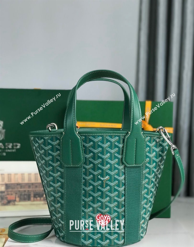 Goyard Belharra Tote bag with Heart Print Green 2024 120230 (nana-24103057)