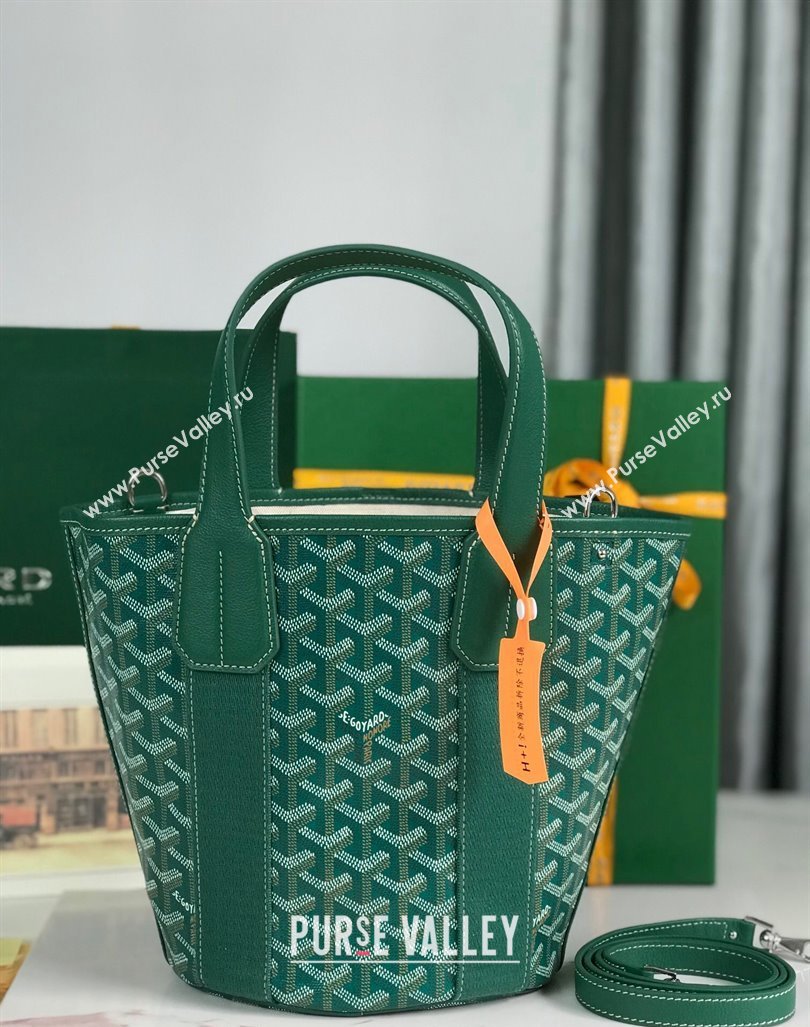 Goyard Belharra Tote bag with Heart Print Green 2024 120230 (nana-24103057)