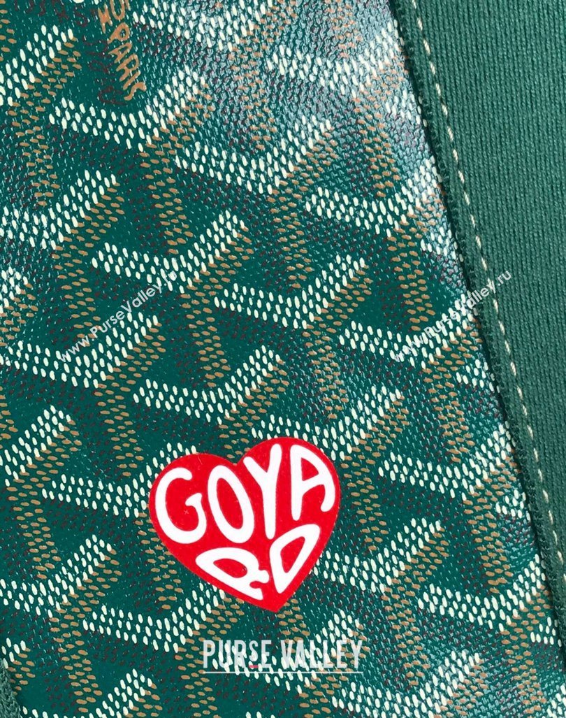 Goyard Belharra Tote bag with Heart Print Green 2024 120230 (nana-24103057)