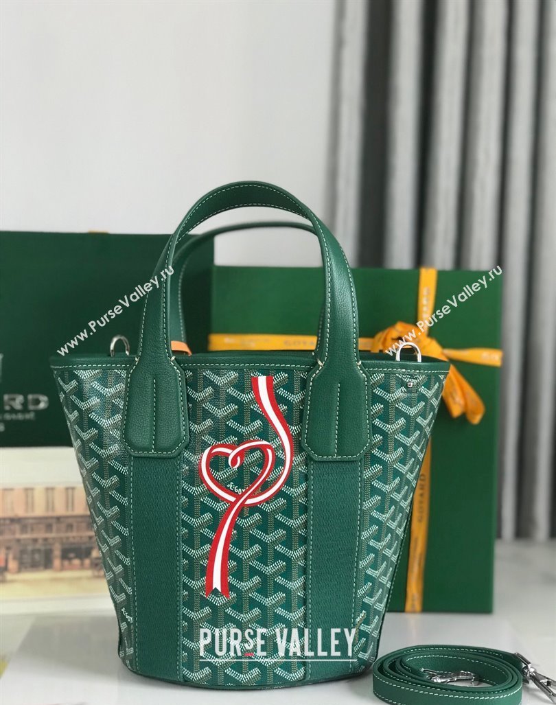 Goyard Belharra Tote bag with Web Heart Green 2024 120230 (nana-24103058)