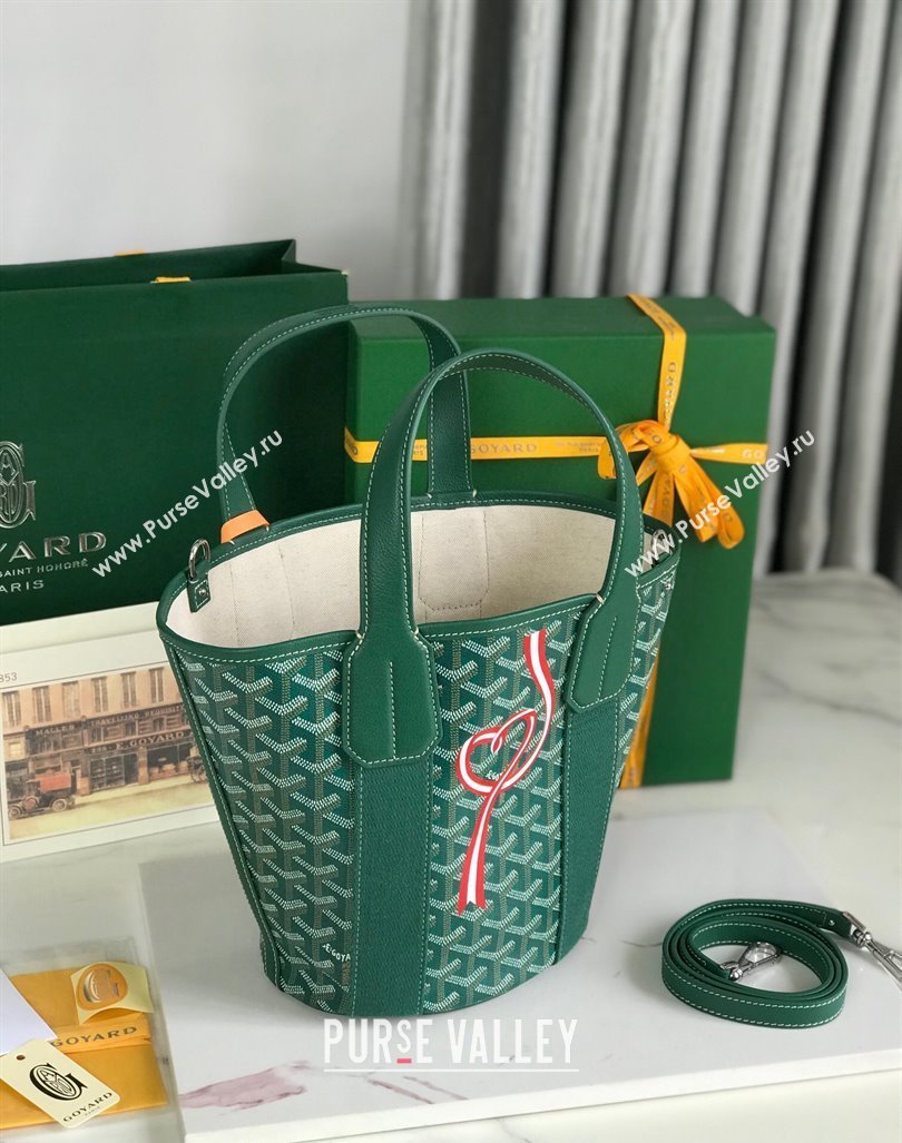 Goyard Belharra Tote bag with Web Heart Green 2024 120230 (nana-24103058)