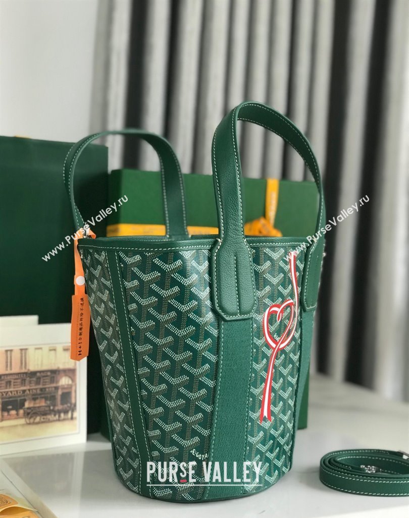 Goyard Belharra Tote bag with Web Heart Green 2024 120230 (nana-24103058)