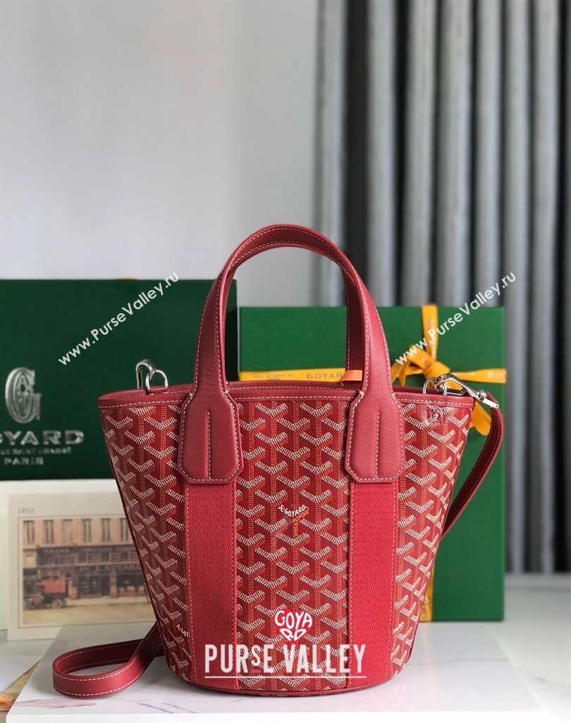 Goyard Belharra Tote bag with Heart Print Red 2024 120230 (nana-24103059)