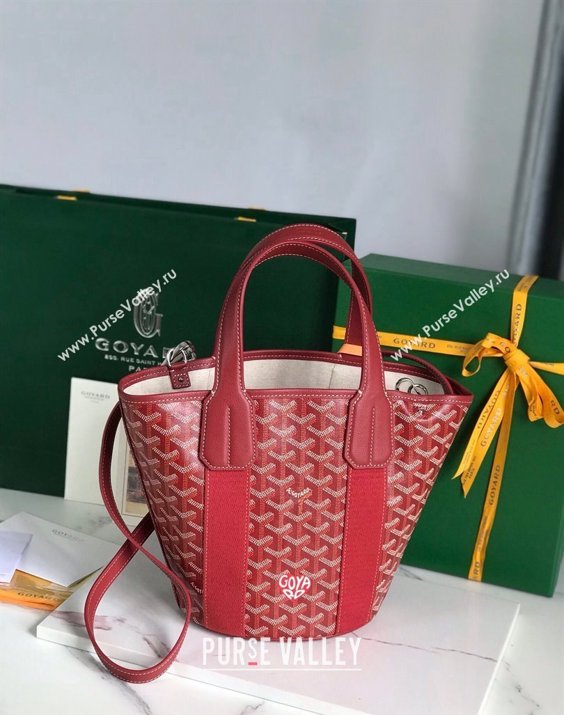 Goyard Belharra Tote bag with Heart Print Red 2024 120230 (nana-24103059)