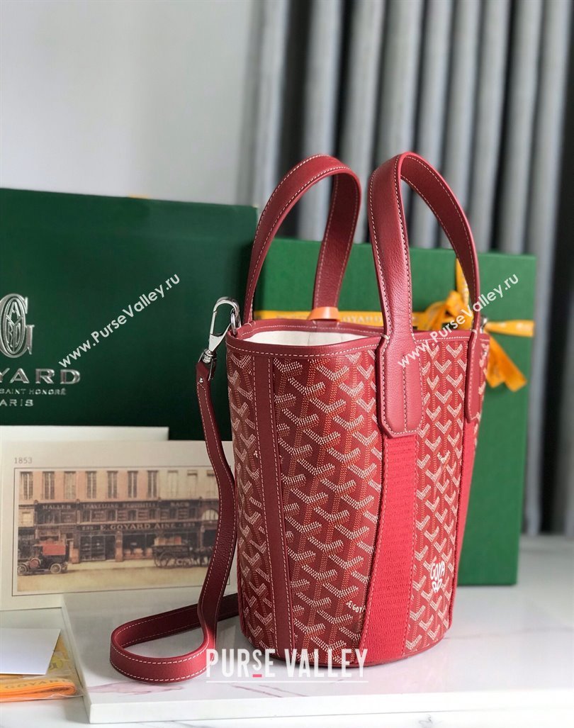 Goyard Belharra Tote bag with Heart Print Red 2024 120230 (nana-24103059)