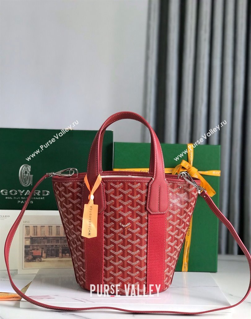 Goyard Belharra Tote bag with Heart Print Red 2024 120230 (nana-24103059)