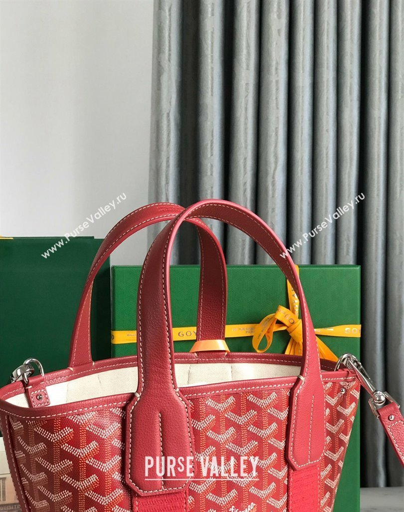 Goyard Belharra Tote bag with Heart Print Red 2024 120230 (nana-24103059)