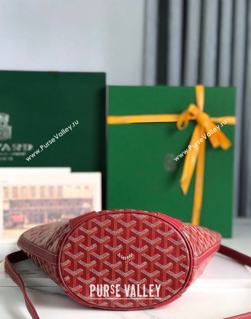 Goyard Belharra Tote bag with Heart Print Red 2024 120230 (nana-24103059)