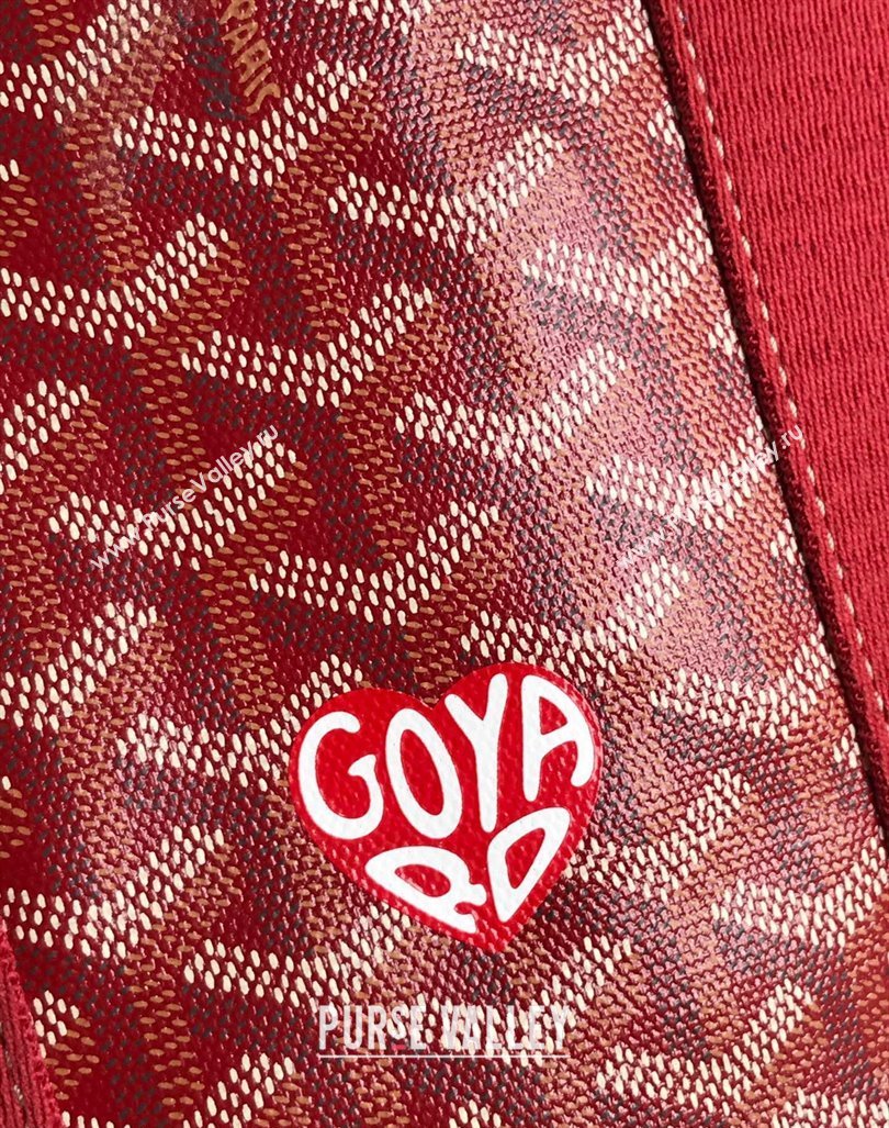 Goyard Belharra Tote bag with Heart Print Red 2024 120230 (nana-24103059)