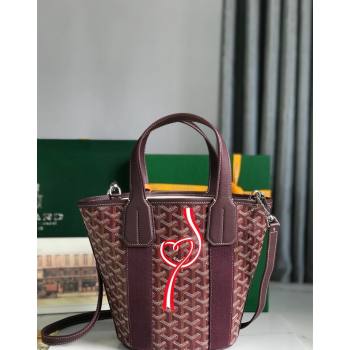 Goyard Belharra Tote bag with Web Heart Burgundy 2024 120230 (nana-24103062)