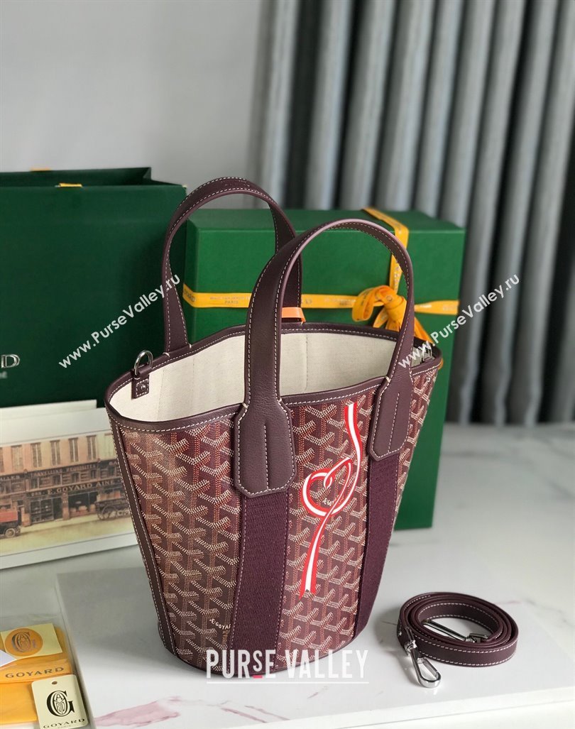 Goyard Belharra Tote bag with Web Heart Burgundy 2024 120230 (nana-24103062)