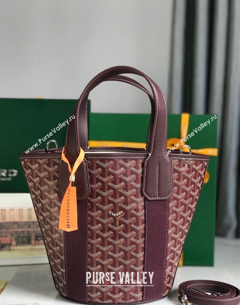 Goyard Belharra Tote bag with Web Heart Burgundy 2024 120230 (nana-24103062)