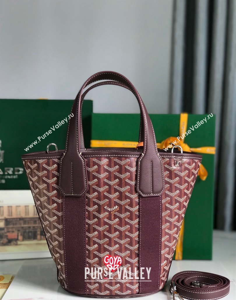 Goyard Belharra Tote bag with Heart Print Burgundy 2024 120230 (nana-24103063)