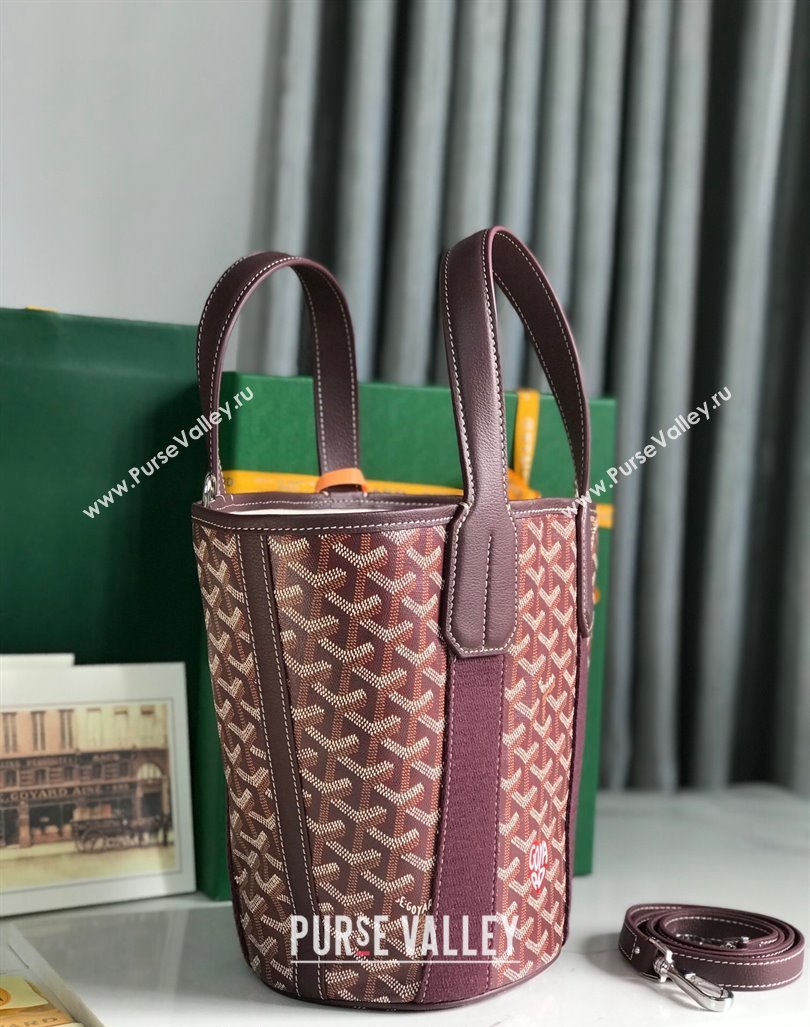 Goyard Belharra Tote bag with Heart Print Burgundy 2024 120230 (nana-24103063)