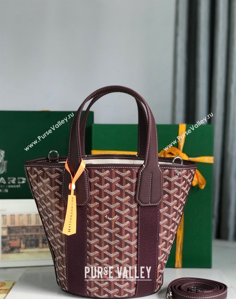 Goyard Belharra Tote bag with Heart Print Burgundy 2024 120230 (nana-24103063)