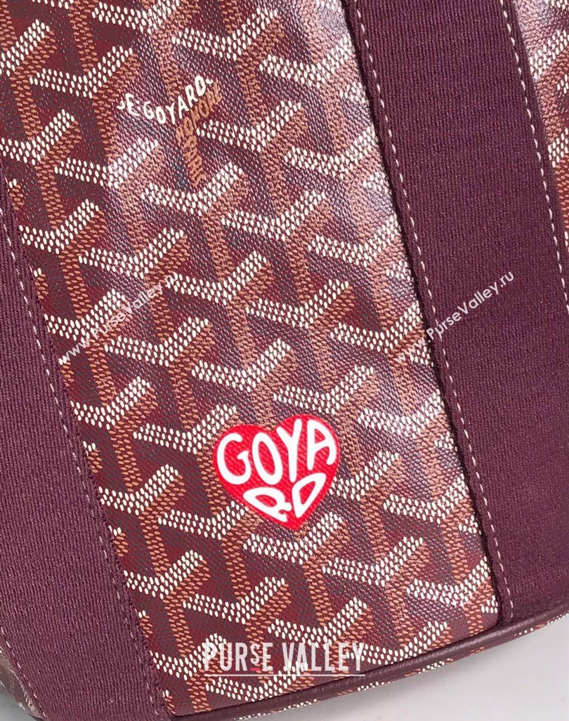 Goyard Belharra Tote bag with Heart Print Burgundy 2024 120230 (nana-24103063)