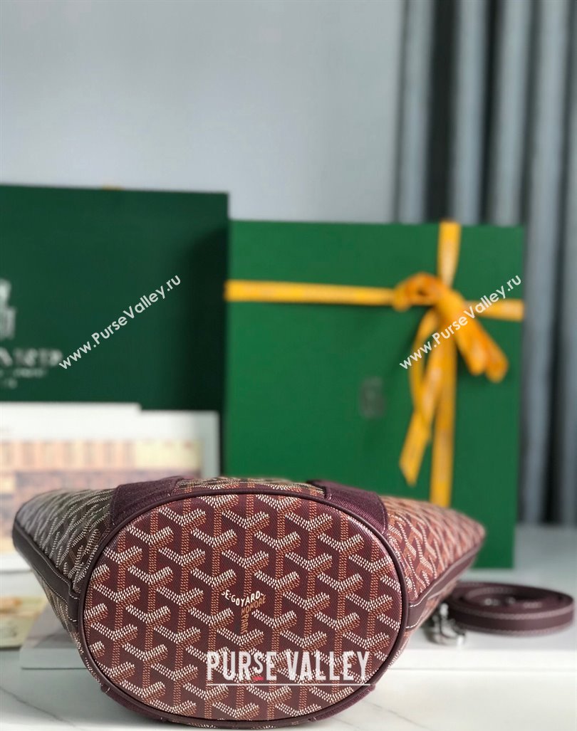 Goyard Belharra Tote bag with Heart Print Burgundy 2024 120230 (nana-24103063)