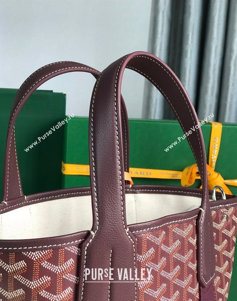 Goyard Belharra Tote bag with Heart Print Burgundy 2024 120230 (nana-24103063)