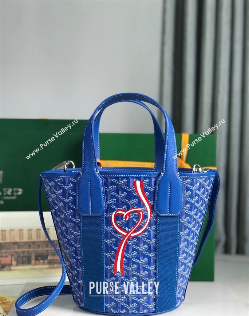 Goyard Belharra Tote bag with Web Heart Sky Blue 2024 120230 (nana-24103064)