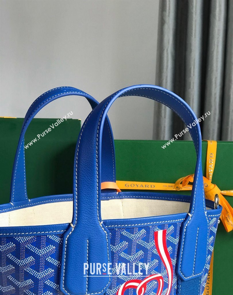 Goyard Belharra Tote bag with Web Heart Sky Blue 2024 120230 (nana-24103064)