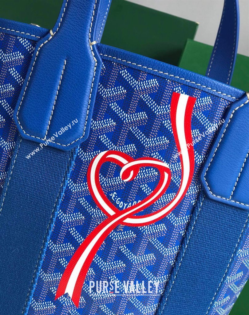 Goyard Belharra Tote bag with Web Heart Sky Blue 2024 120230 (nana-24103064)