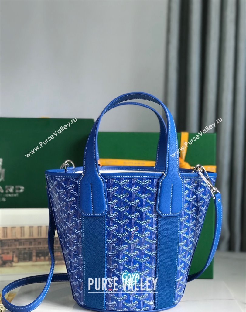 Goyard Belharra Tote bag with Heart Print Sky Blue 2024 120230 (nana-24103065)