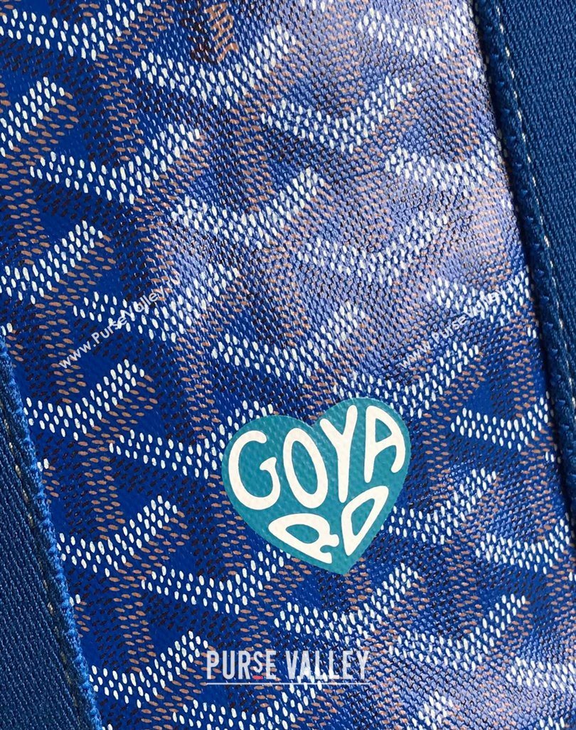 Goyard Belharra Tote bag with Heart Print Sky Blue 2024 120230 (nana-24103065)