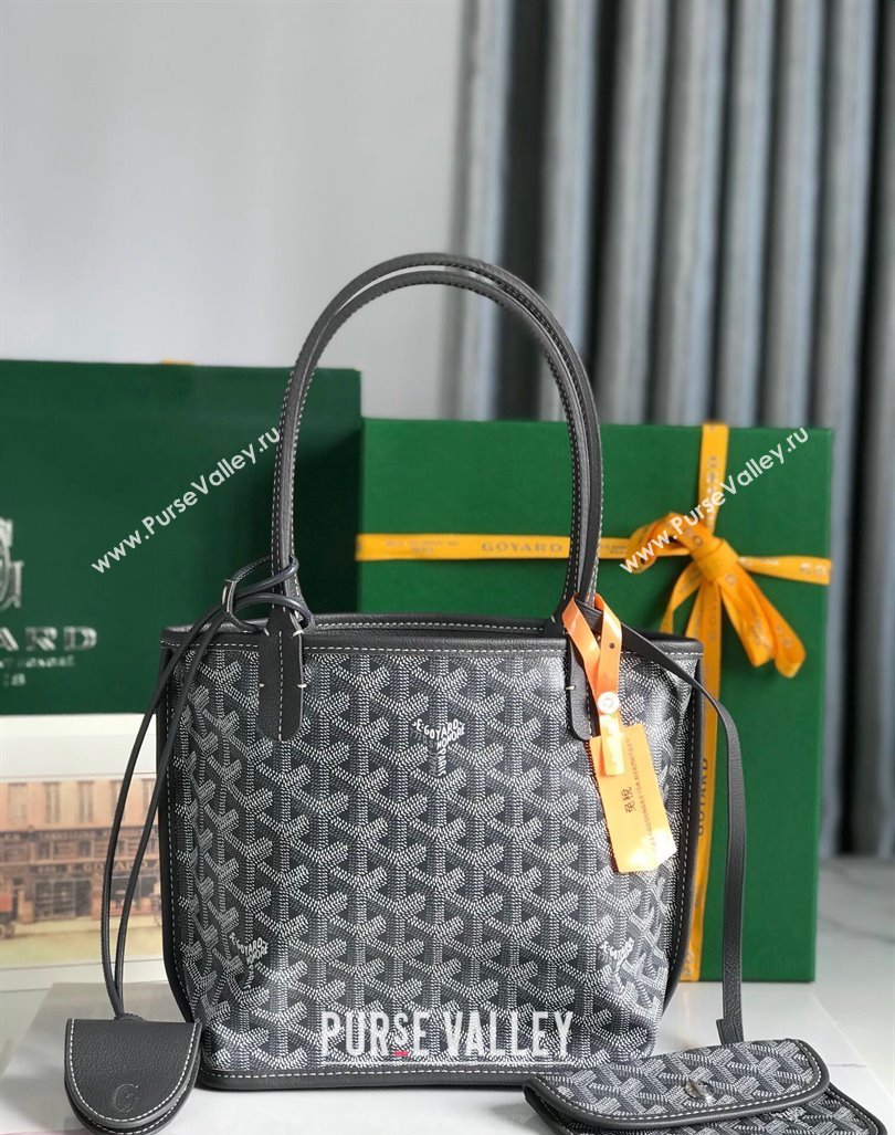 Goyard Anjou Mini Tote bag with Heart Print Grey 2024 020660 (nana-24103050)