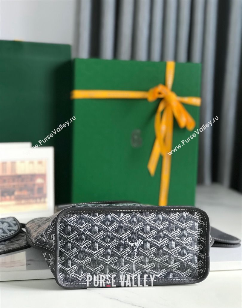 Goyard Anjou Mini Tote bag with Heart Print Grey 2024 020660 (nana-24103050)