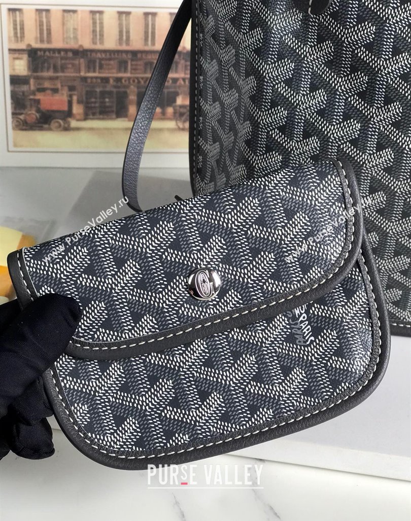 Goyard Anjou Mini Tote bag with Heart Print Grey 2024 020660 (nana-24103050)