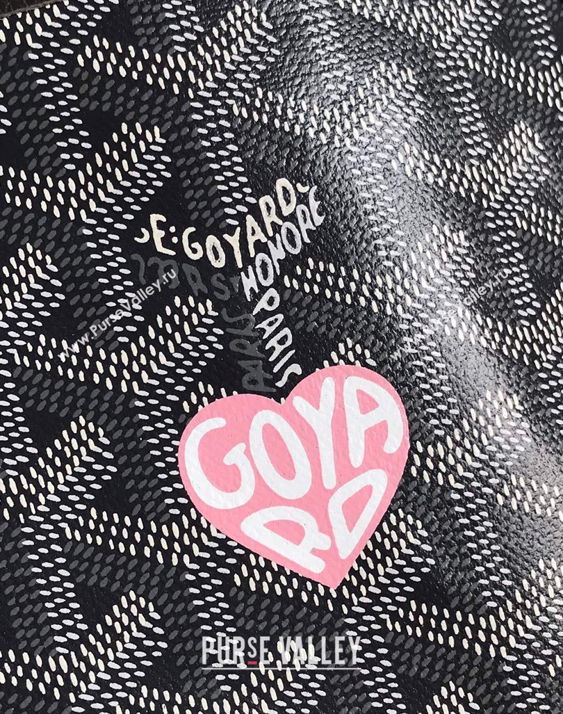 Goyard Anjou Mini Tote bag with Heart Print Grey 2024 020660 (nana-24103050)