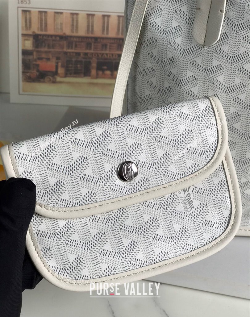 Goyard Anjou Mini Tote bag with Heart Print White/Pink 2024 020660 (nana-24103053)