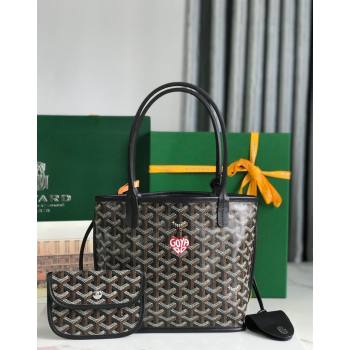 Goyard Anjou Mini Tote bag with Heart Print Black 2024 020660 (nana-24103054)