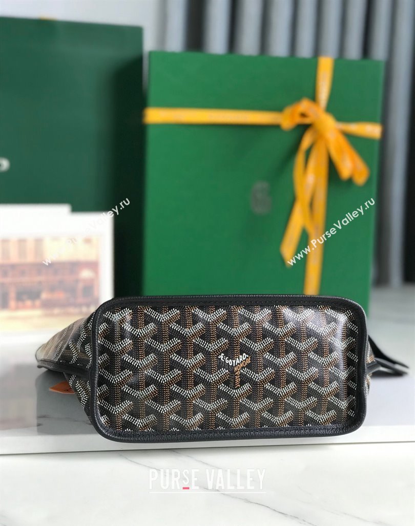 Goyard Anjou Mini Tote bag with Heart Print Black 2024 020660 (nana-24103054)