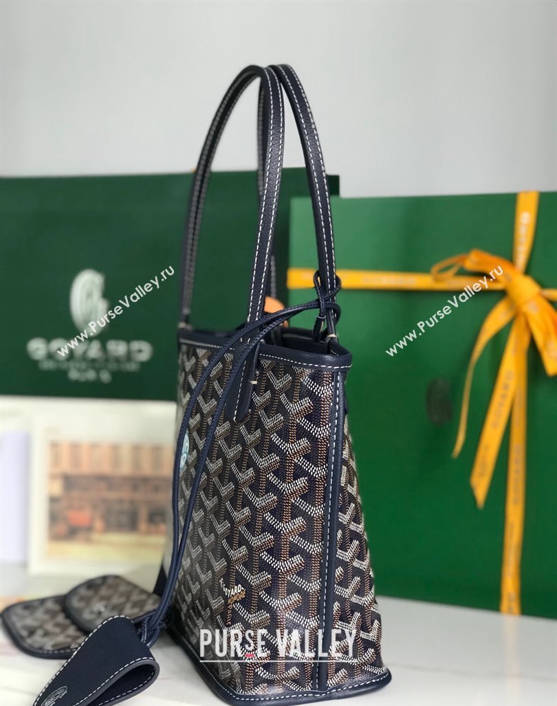 Goyard Anjou Mini Tote bag with Heart Print Navy Blue 2024 020660 (nana-24103055)