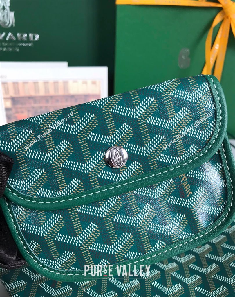 Goyard Anjou Mini Tote bag with Heart Print Green 2024 020660 (nana-24103056)