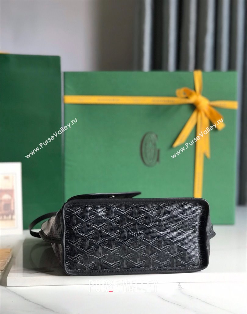 Goyard Anjou Mini Tote bag with Y Print Dark Black 2024 020660 (nana-24103044)