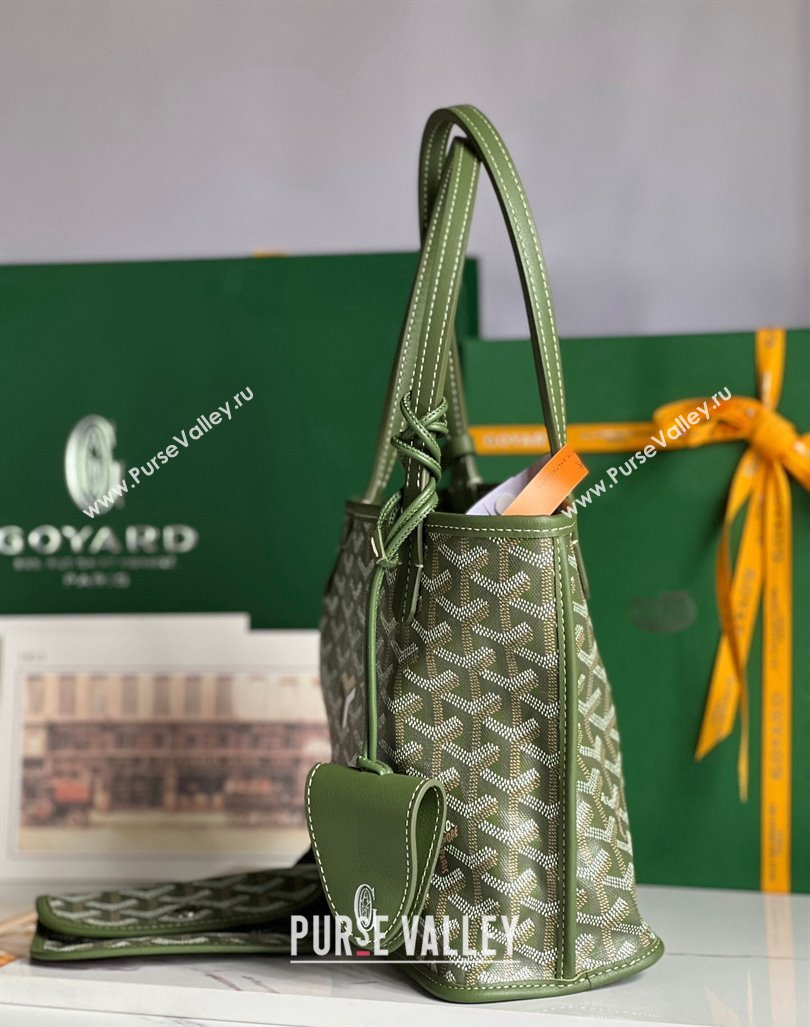 Goyard Anjou Mini Tote bag with Y Print Avocado Green 2024 020660 (nana-24103045)