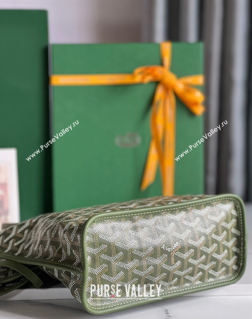 Goyard Anjou Mini Tote bag with Y Print Avocado Green 2024 020660 (nana-24103045)