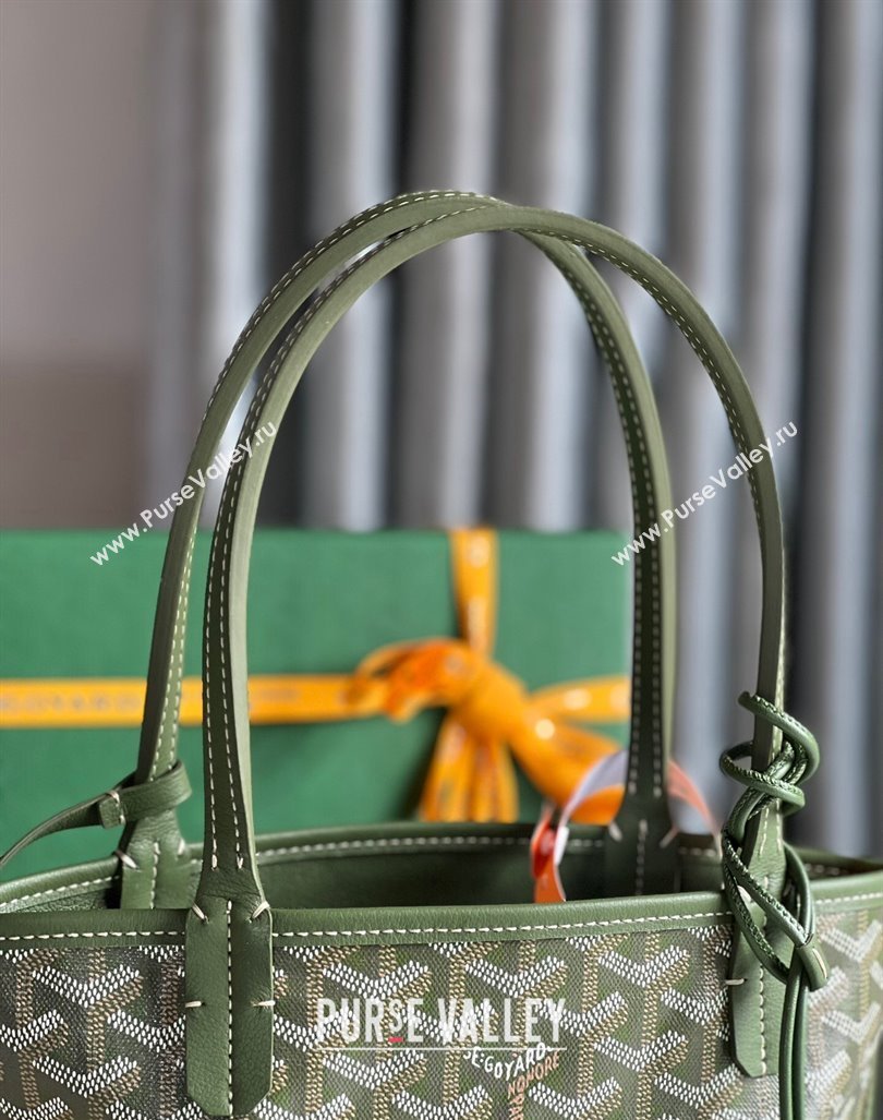 Goyard Anjou Mini Tote bag with Y Print Avocado Green 2024 020660 (nana-24103045)