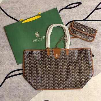 Goyard Reversible Anjou PM Tote Bag Brown 2024 1216 (ZHANG-241216027)