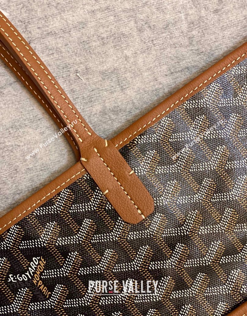 Goyard Reversible Anjou PM Tote Bag Brown 2024 1216 (ZHANG-241216027)